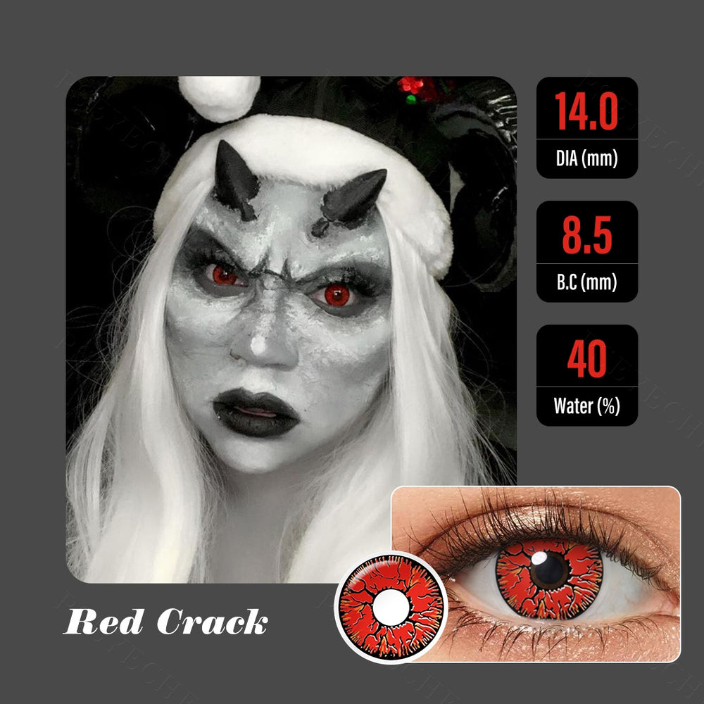 Red Crack Halloween Contacts – FreshGo