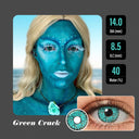 Green Crack Halloween Contacts