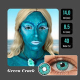 Green Crack Halloween Contacts