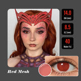 Red Mesh Halloween Contacts