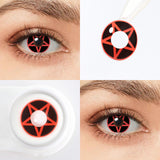 Red Pentagram Halloween Contacts