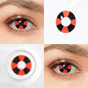 Red Black Cross Halloween Contacts