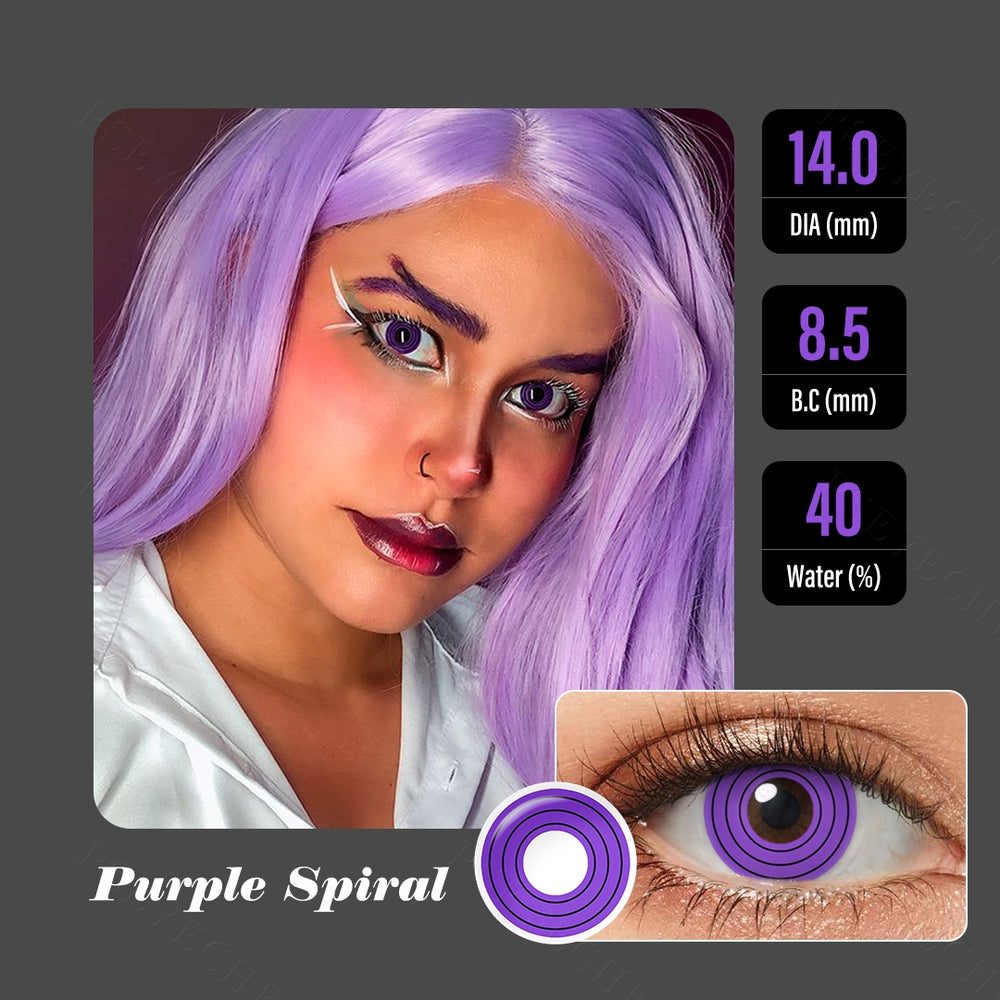 Purple Spiral Crazy Contacts – FreshGo