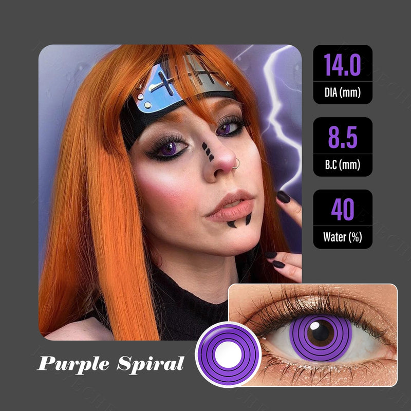 Purple Spiral Crazy Contacts – FreshGo