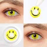 Yellow Smiley Halloween Contacts