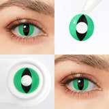 Green Cat Eye Halloween Contacts