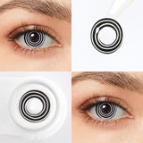 Black Spiral Halloween Contacts