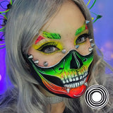 Black Spiral Halloween Contacts