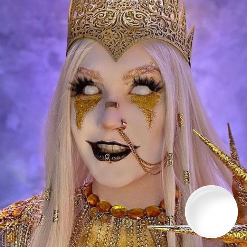 Blind White Crazy Contacts | White Blind Zombie Contacts – FreshGo