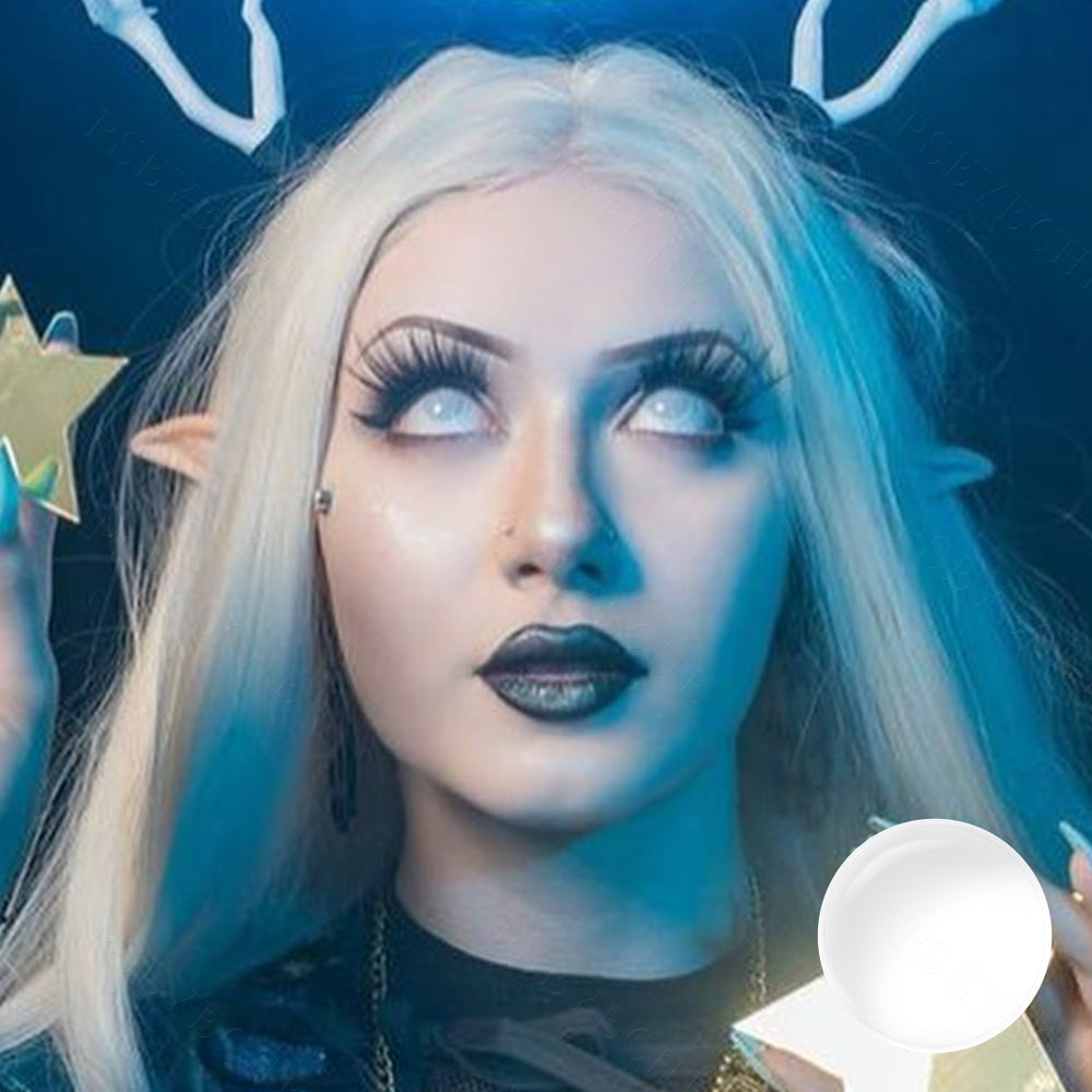Blind White Crazy Contacts | White Blind Zombie Contacts – FreshGo