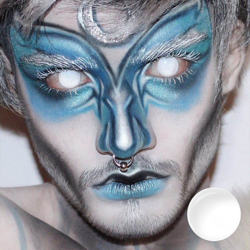 Blind White Crazy Contacts | White Blind Zombie Contacts – FreshGo