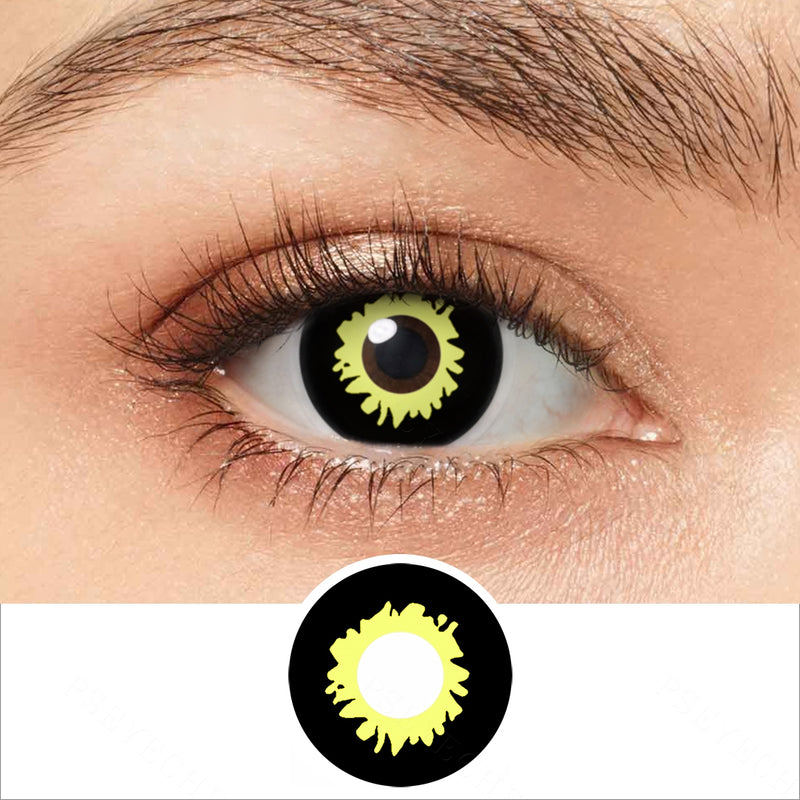 Black And Yellow Eclipse Contacts