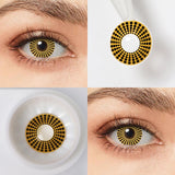 Pumpkin Polka Dot Contact Lenses