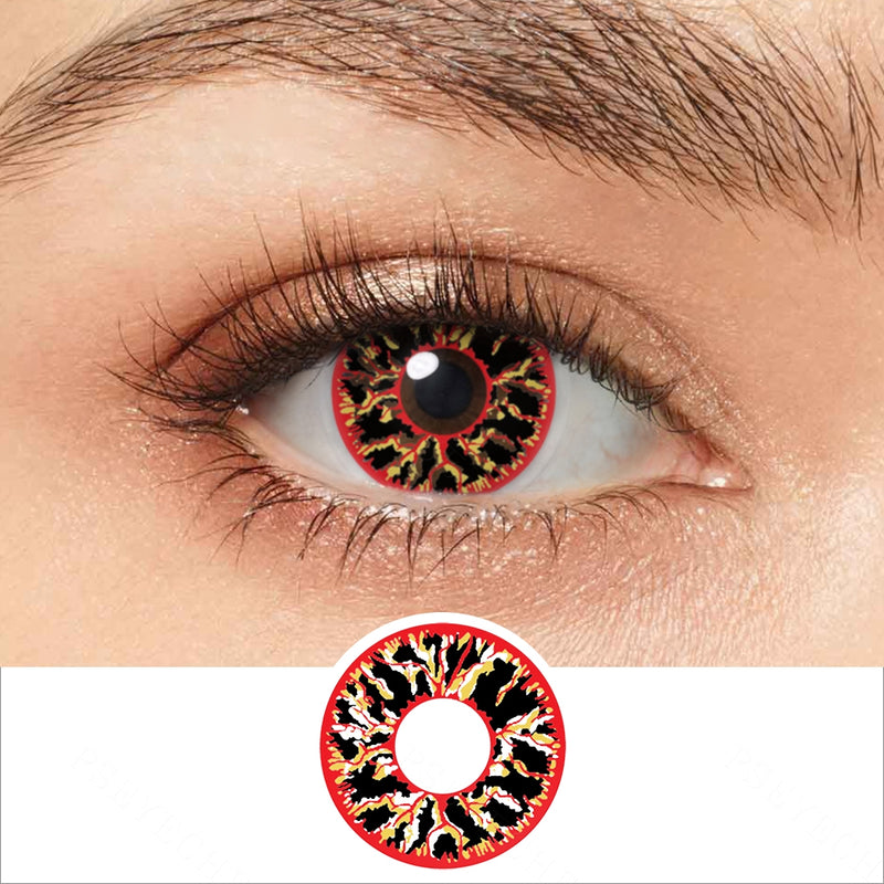 Black Red Vein Contact Lenses