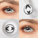 White Coffin Pattern Halloween Contacts