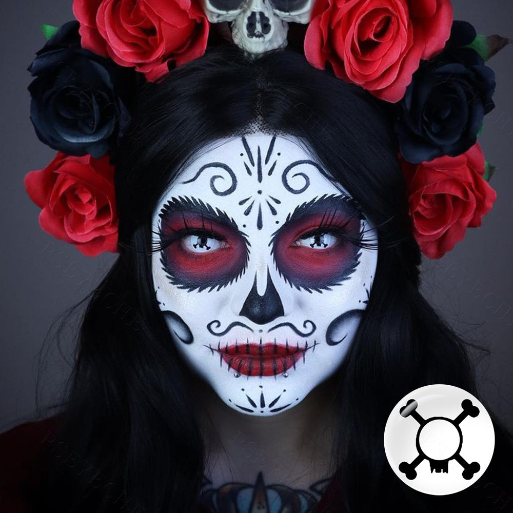 Skeleton Cross Halloween Contacts – FreshGo