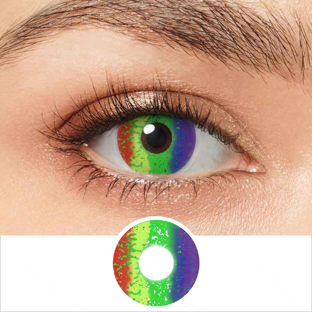 Rainbow Colored Eyes PRIMAL ® Unicorn Rainbow Colored Contact