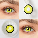 Bright Yellow Anime & Cosplay Halloween Contacts