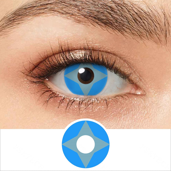 Blue Shuriken Contact Lenses
