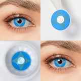 Blue Shuriken Contact Lenses