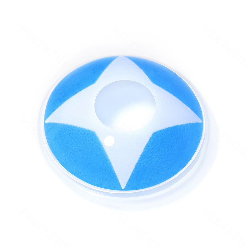 Sky Blue Four-pointed Star Contacts