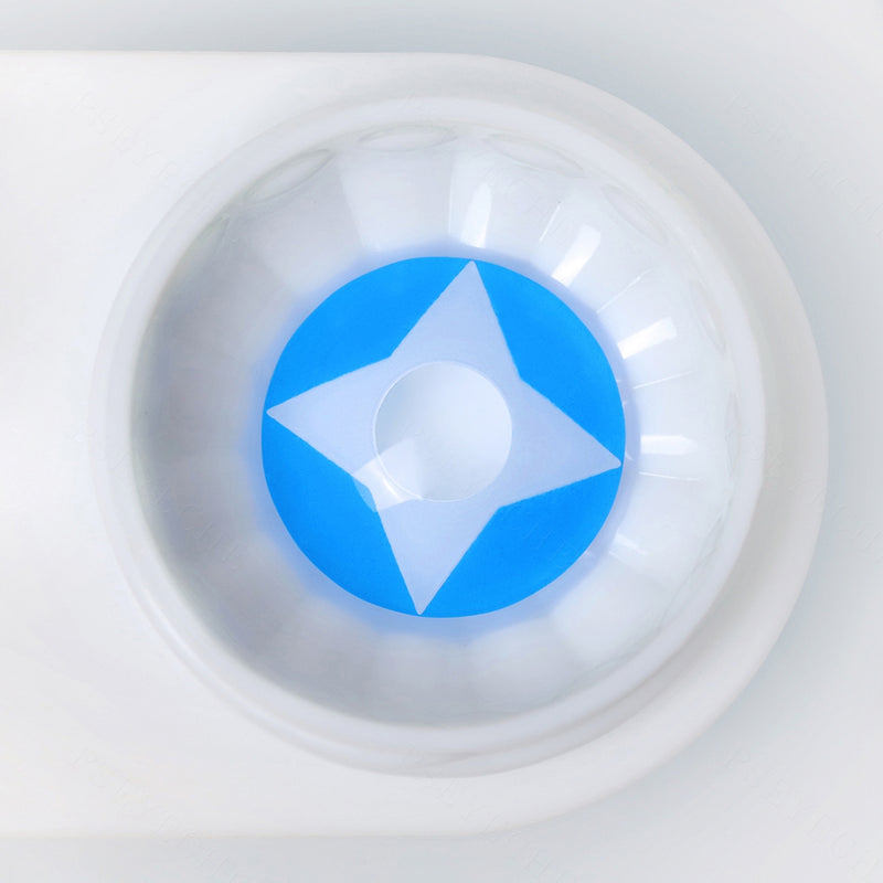Sky Blue Four-pointed Star Contacts