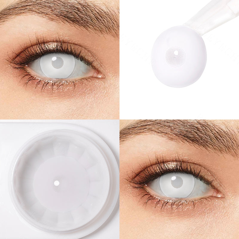 White Mesh Pupil Contact Lenses