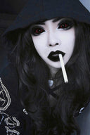 Red Star Trails Sclera Lenses