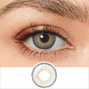 edge gray colored contacts wearing effect drawing and plan lens