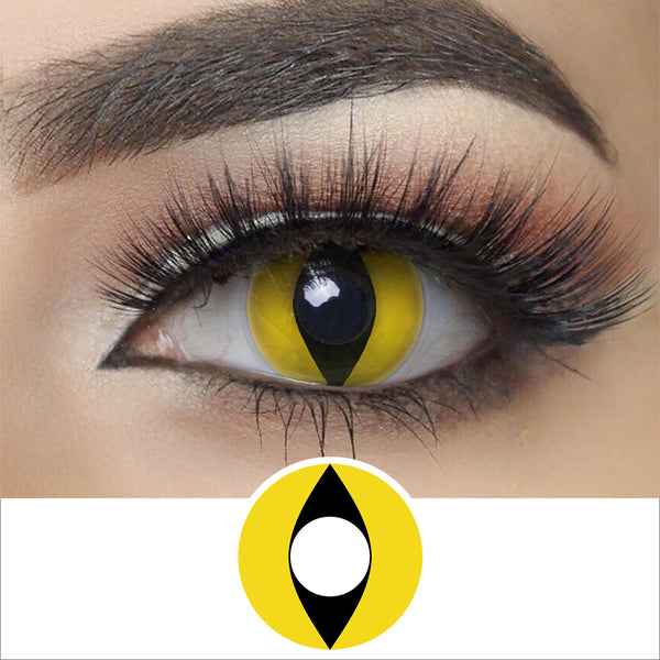 Yellow Cat Eye Halloween Contacts