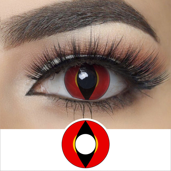 Red Dragon Eye Halloween Contacts