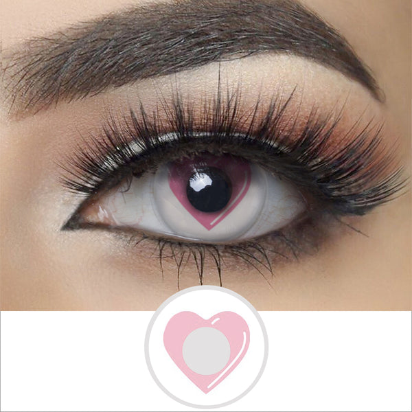 Pink Heart Halloween Contacts