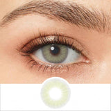 hidrocor quartz gray colored contacts wearing effect drawing and plan lens