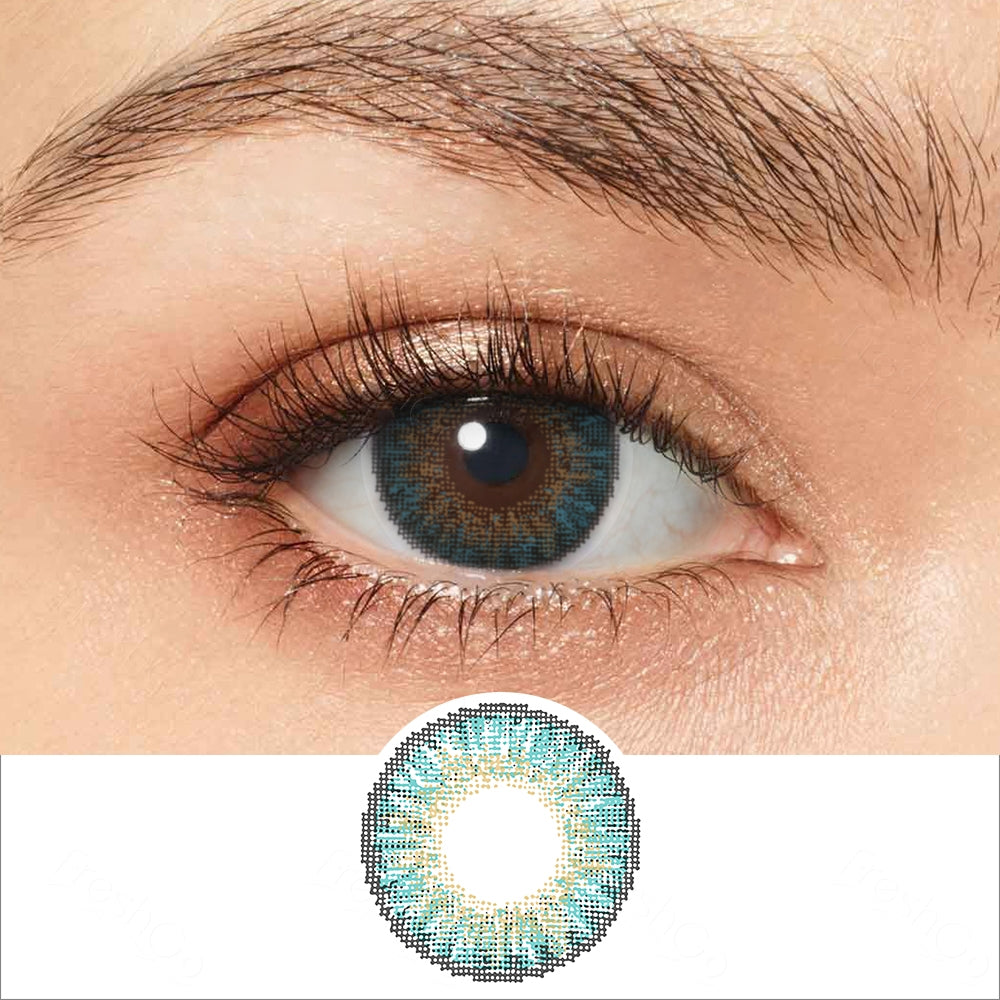 3 Tone Turquoise Color Contact Lenses – FreshGo