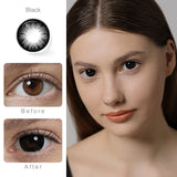 Deep Ball Black Colored Contacts