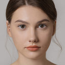 modelwearingnatural quartzo gray colored contacts