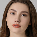 modelwearingpro blue colored contacts