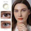 hidrocor ii sky gray colored contacts wearing effect comparison of before and after
