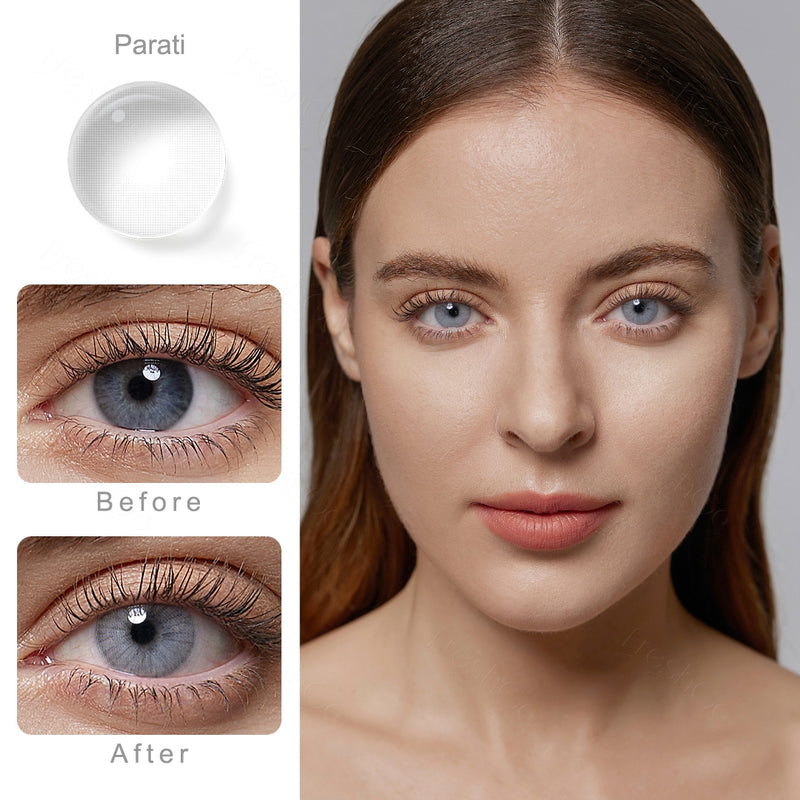 rio parati gray colored contacts wearing effect comparison of before and after