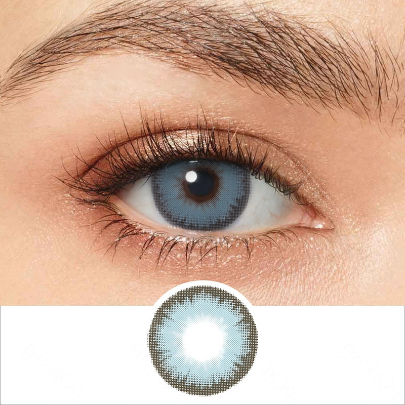 diamond pacific blue colored contacts wearing effect drawing and plan lens