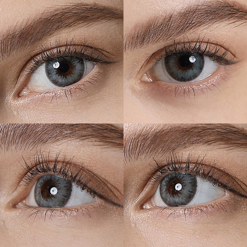 diamond pacific blue colored contacts wearing effect drawing from different angle