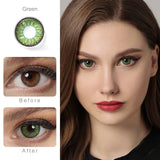 Nonno Forest Green Colored Contacts (U.S. Stock)