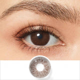 cloud choco colored contacts wearing effect drawing and plan lens