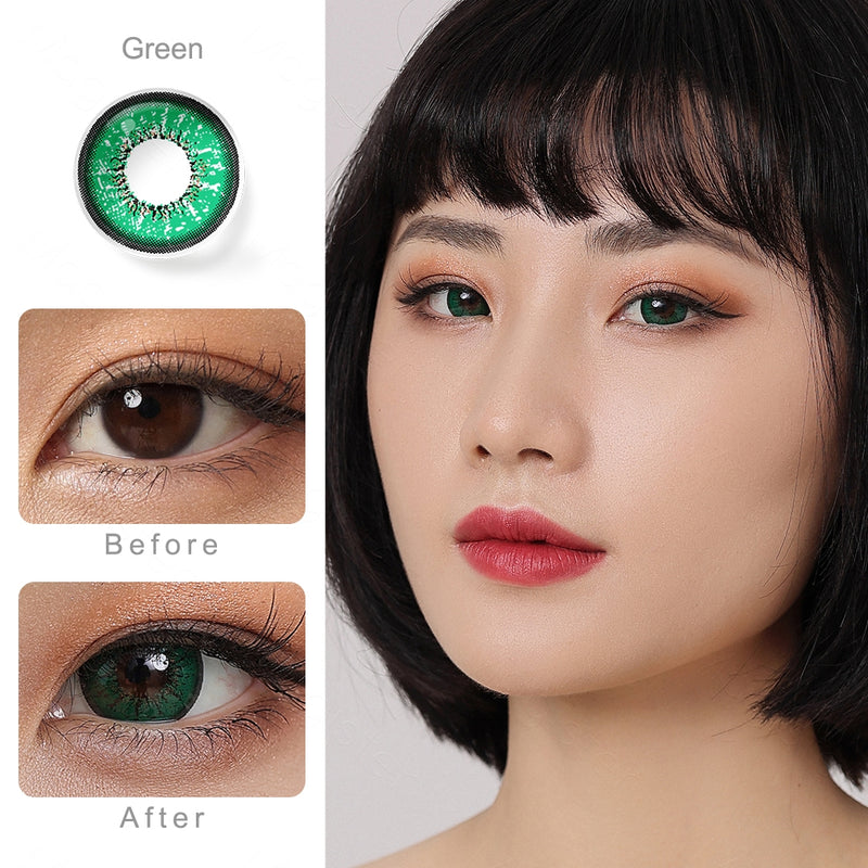 Flame Green Colored Contacts