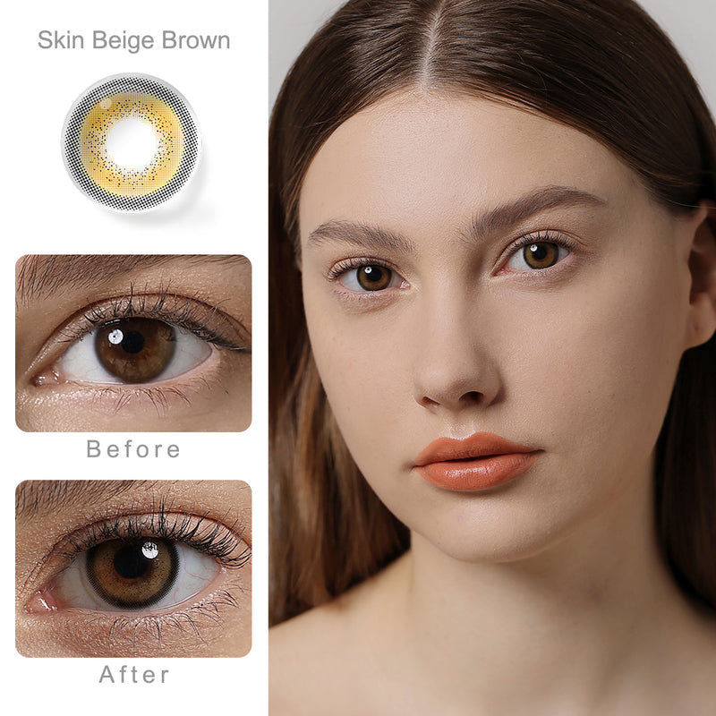 Skin Beige Brown Colored Contacts