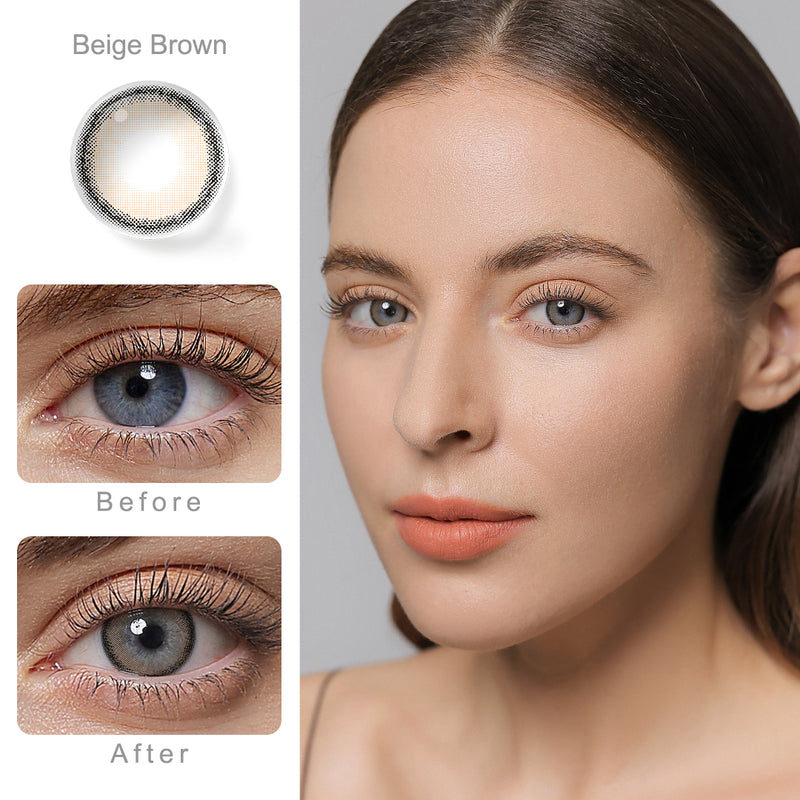 Roze Airy Beige Brown Colored Contacts
