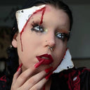 Black and White Cross Halloween Contacts