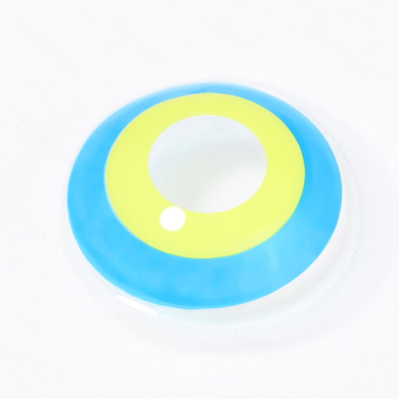 Blue and Yellow Circle Halloween Contacts