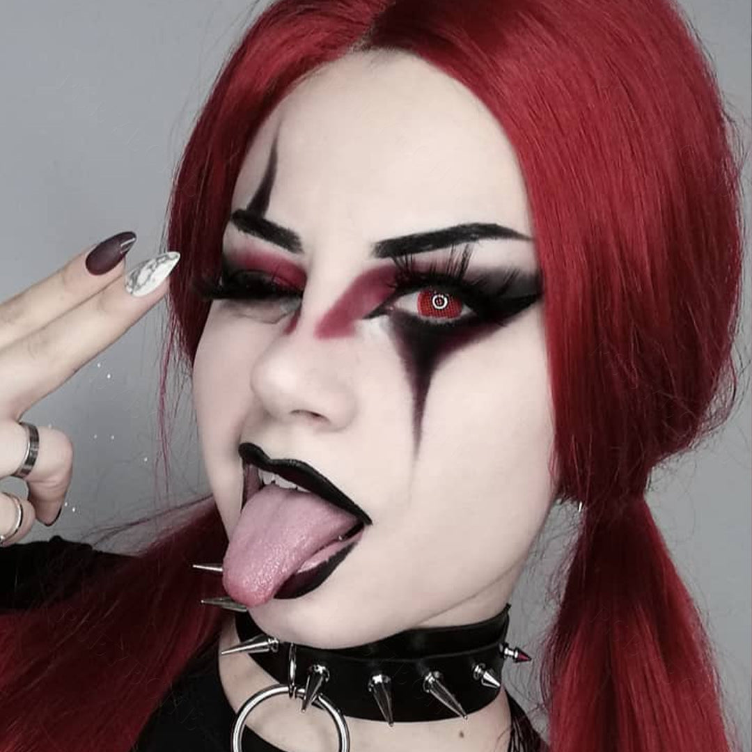 Red Mesh Cosplay Contacts – FreshGo